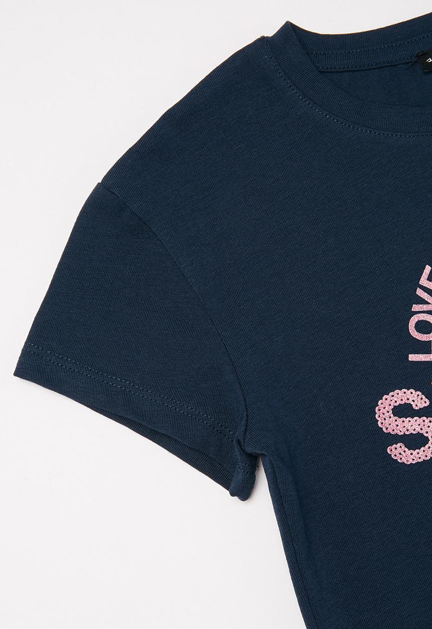SISSY BOY - Pushing limits crop top - navy