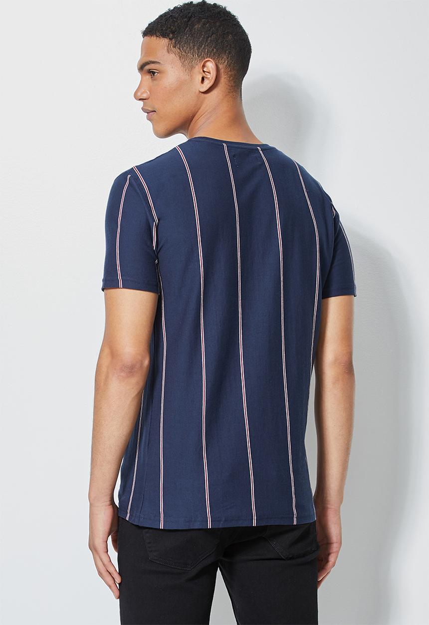 Superbalist - Nate sort sleeve vertical stripe tee - multi 