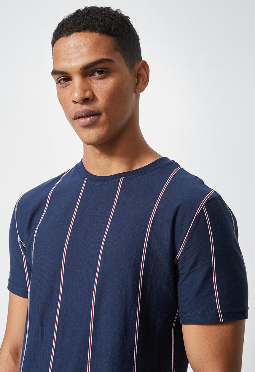Superbalist - Nate sort sleeve vertical stripe tee - multi 