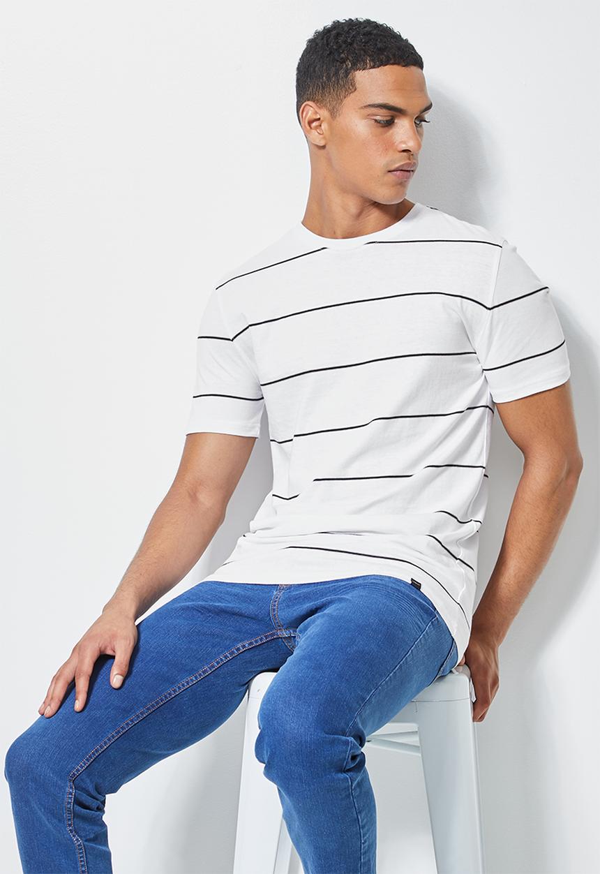 Superbalist - Nate short sleeve horizontal stripe tee - multi