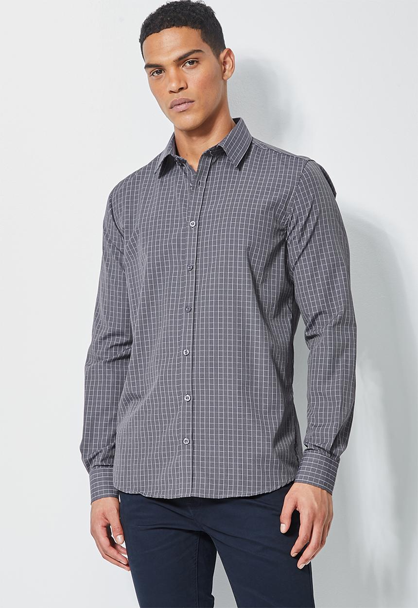 Superbalist - Jos slim fit long sleeve check shirt - multi
