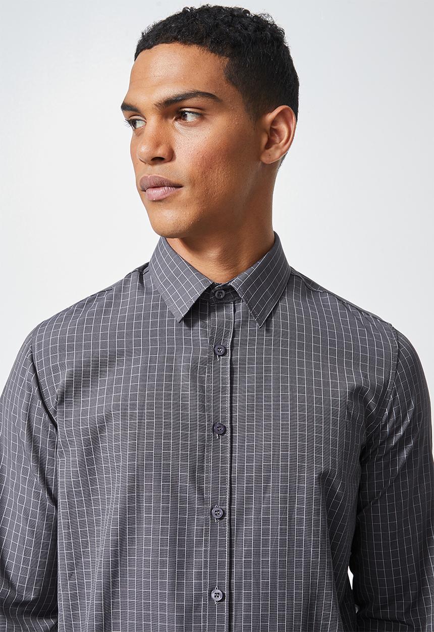 Superbalist - Jos slim fit long sleeve check shirt - multi