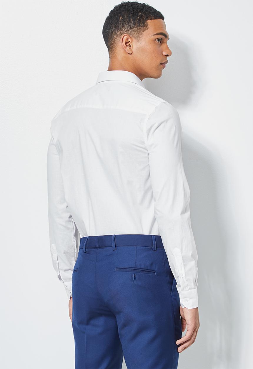 Superbalist - Jos slim fit long sleeve shirt - white