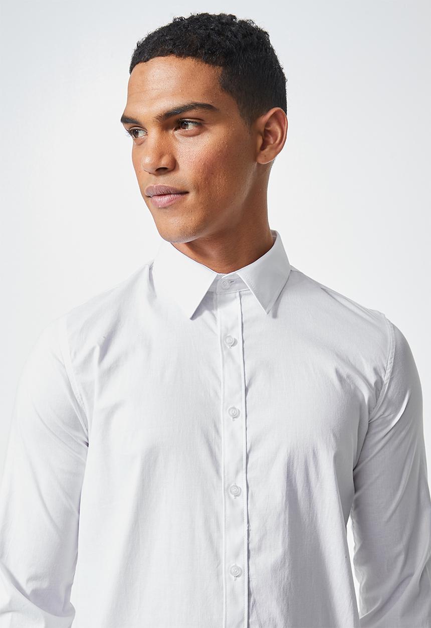Superbalist - Jos slim fit long sleeve shirt - white