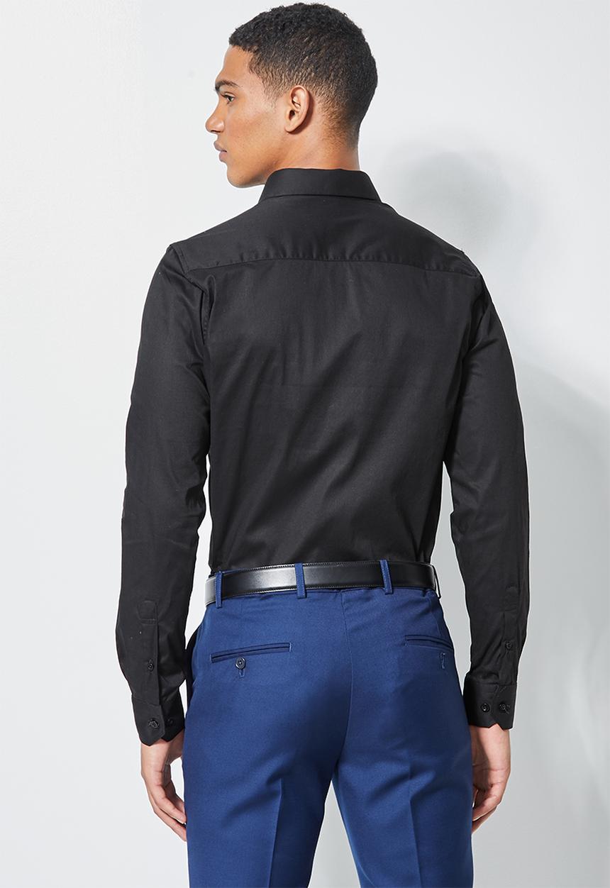Superbalist - Jos slim fit long sleeve shirt - black