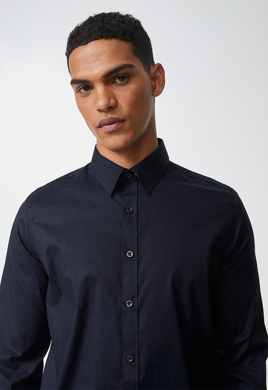 Superbalist - Jos slim fit long sleeve shirt - navy