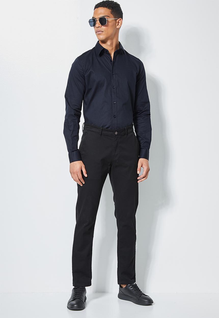 Superbalist - Jos slim fit long sleeve shirt - navy