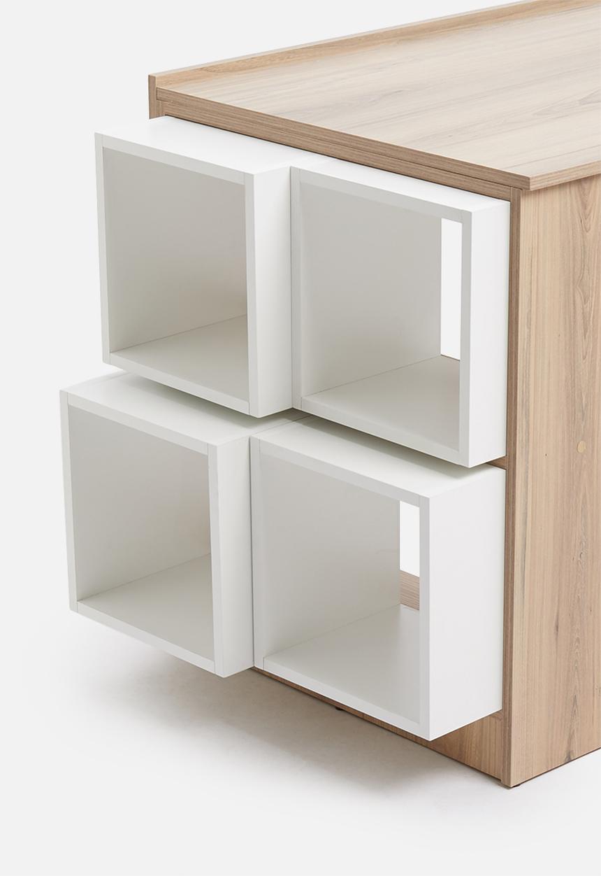 Sixth Floor - Study desk 50 white cubes