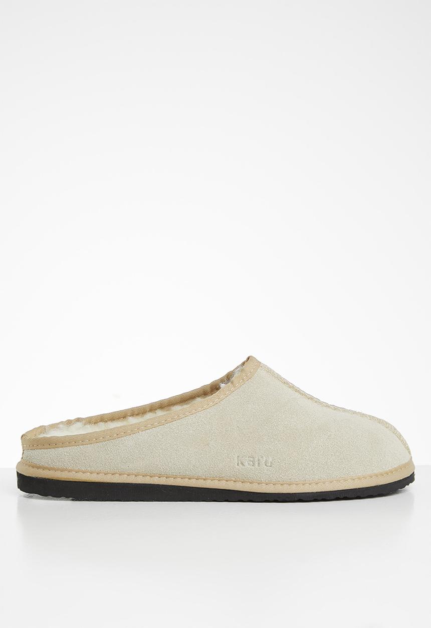 Karu - Clog suede wool inner slipper - sand