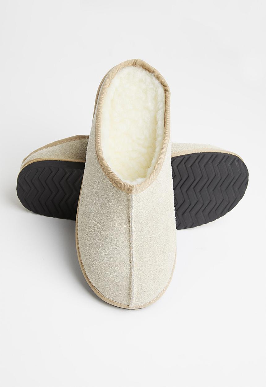 Karu - Clog suede wool inner slipper - sand