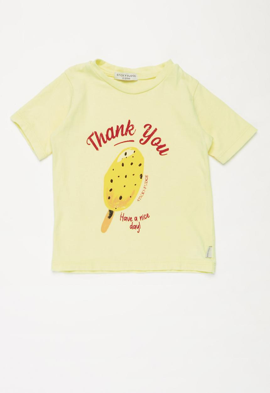 Sticky Fudge - Granadilla lolly tee - yellow