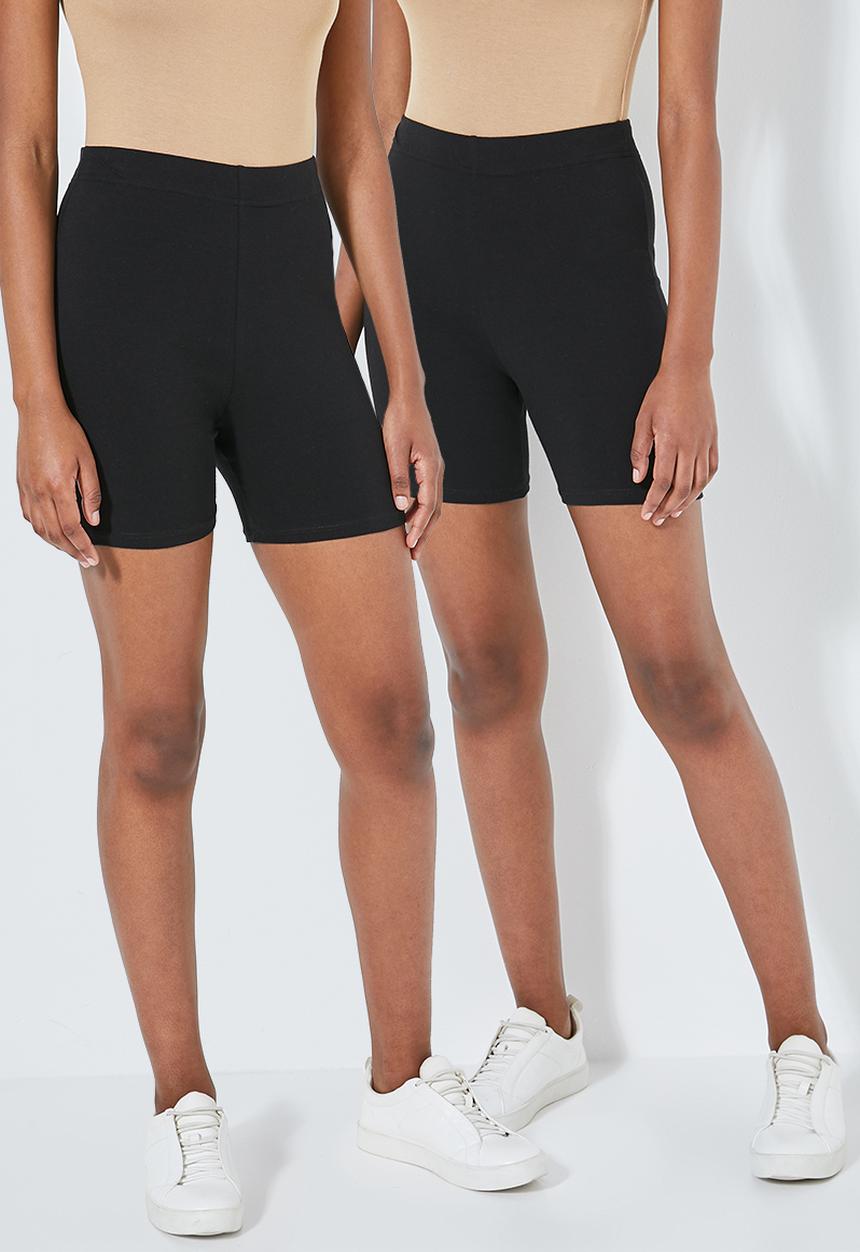 Superbalist - 2 Pack cycle shorts - black 