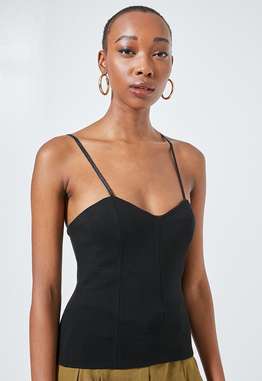 Superbalist - Ponti corset cami - black