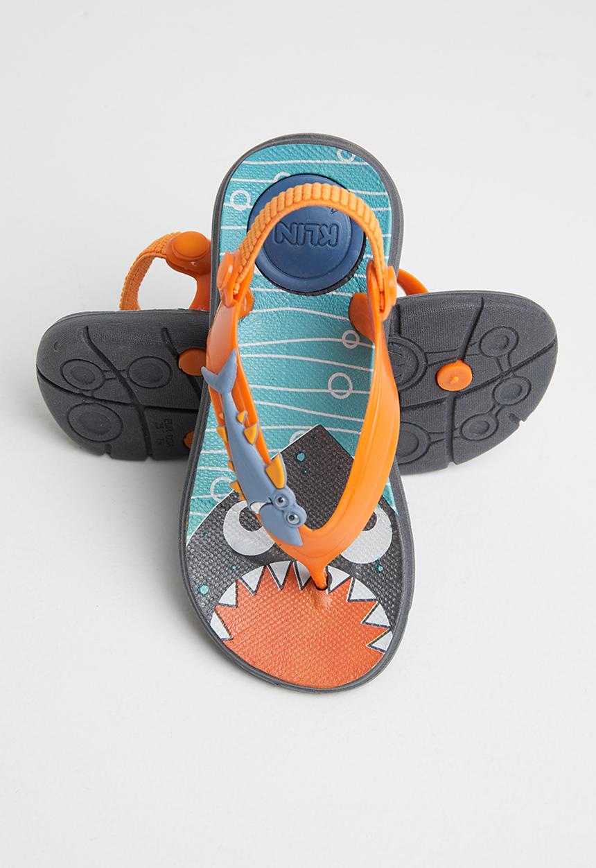 Klin - Aqua print sandal - orange