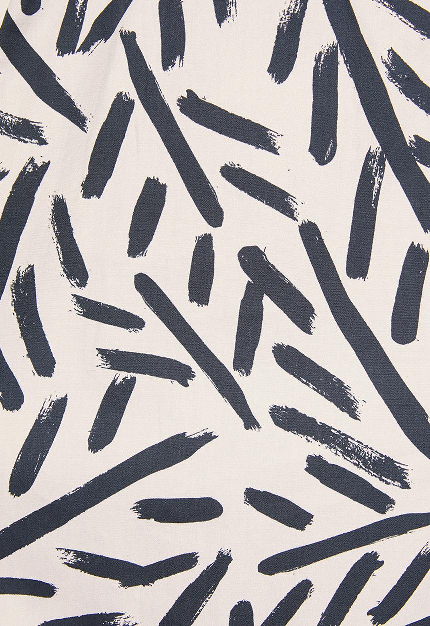 Superbalist - Hi neck trapeze dress - white marker print