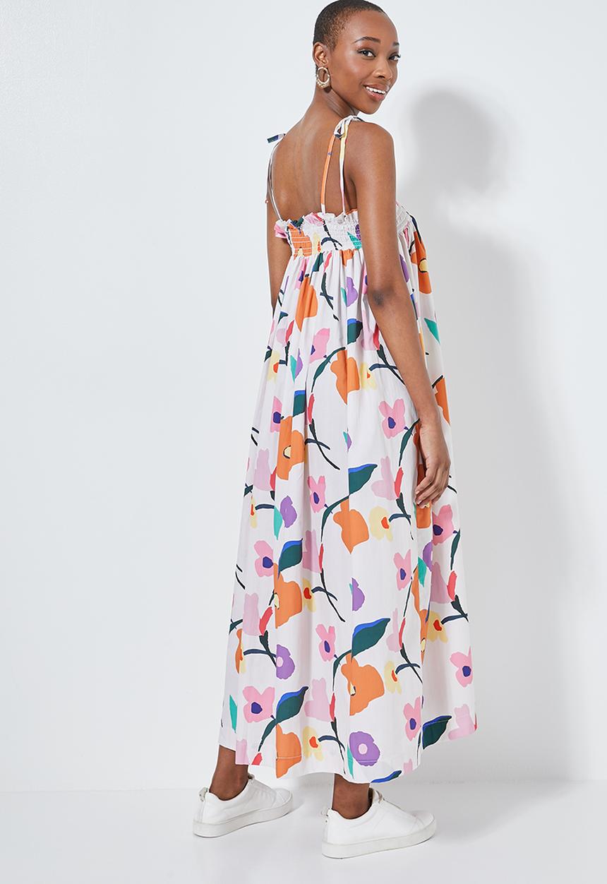Superbalist - Strappy midi with shirred detail - multi 