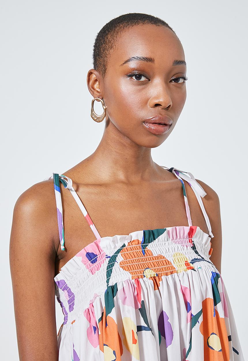 Superbalist - Strappy midi with shirred detail - multi 