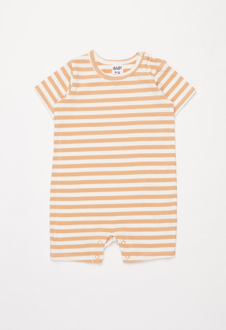 Cotton On - 2 pack short sleeve snap romper - floral & stripe