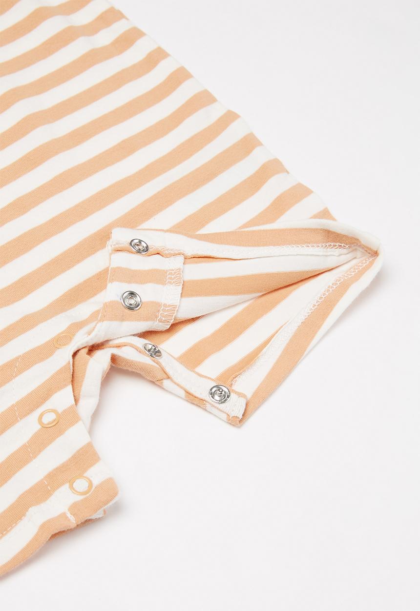 Cotton On - 2 pack short sleeve snap romper - floral & stripe
