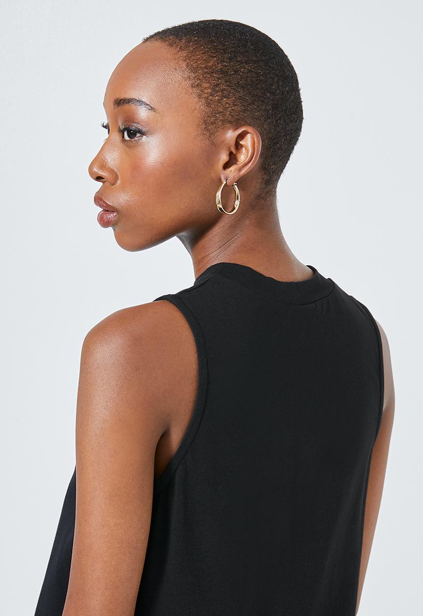 Superbalist - Combo fabric colomn dress - black & tobacco