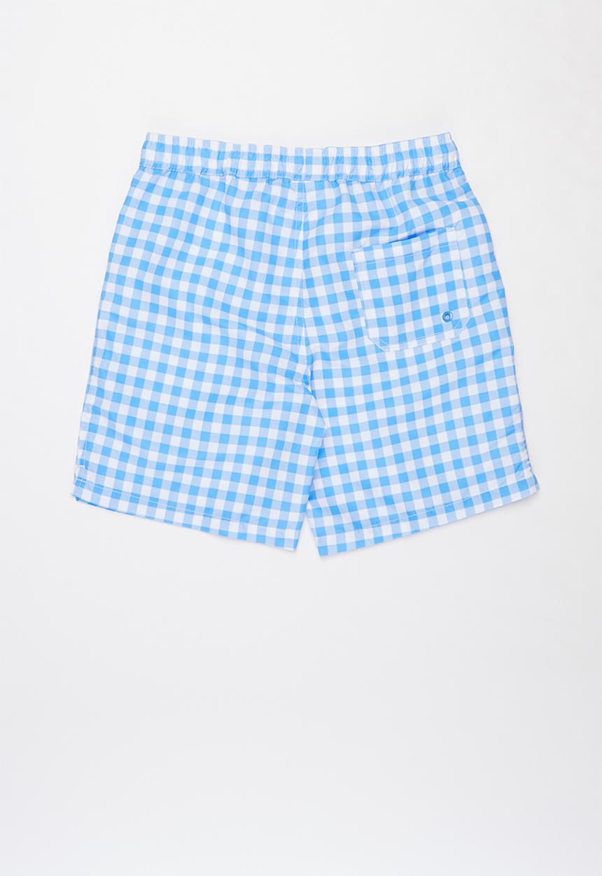 Free by Cotton On - Boys bailey boardshort - gingham check & blue bird