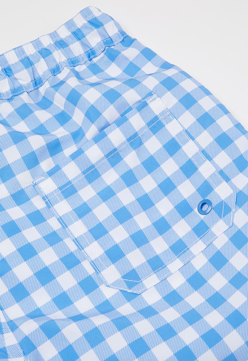 Free by Cotton On - Boys bailey boardshort - gingham check & blue bird