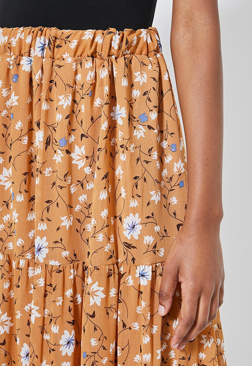 Superbalist - Tiered midi skirt - orange 