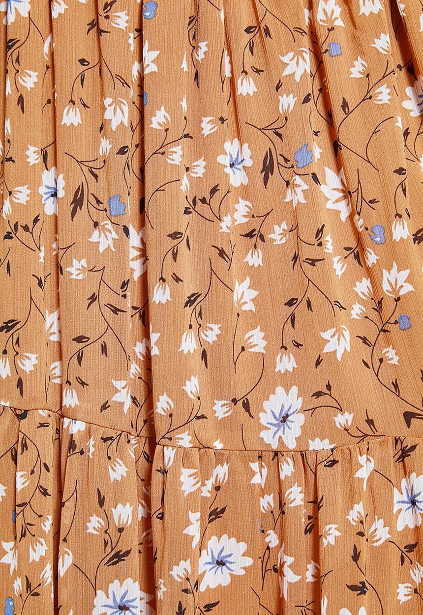 Superbalist - Tiered midi skirt - orange 