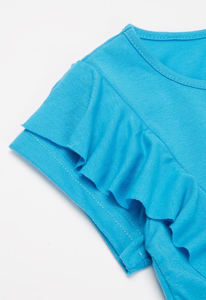 Pop Candy - Frill detail dress - blue