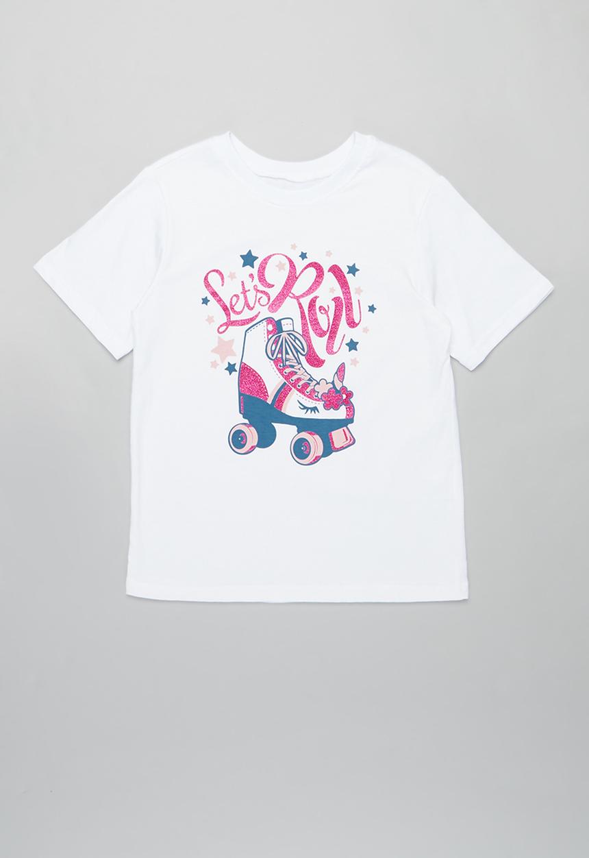 Pop Candy - Girls skate graphic tee - white 