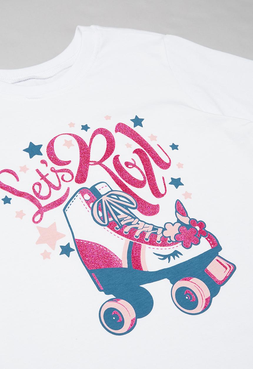 Pop Candy - Girls skate graphic tee - white 