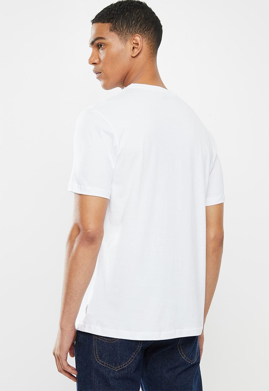 Ben Sherman - Round neck flag logo tee - white