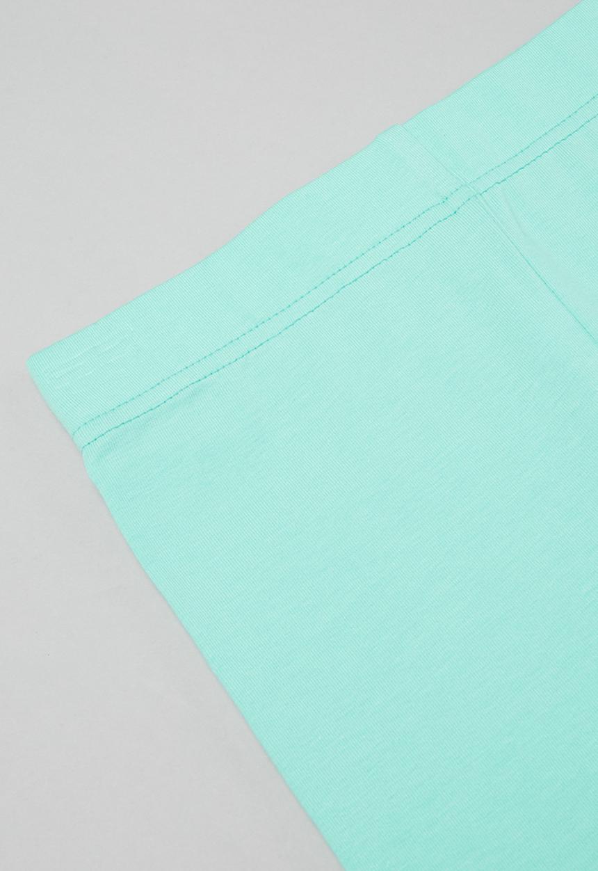 Pop Candy - 2 Pack biker leggings - aqua & white