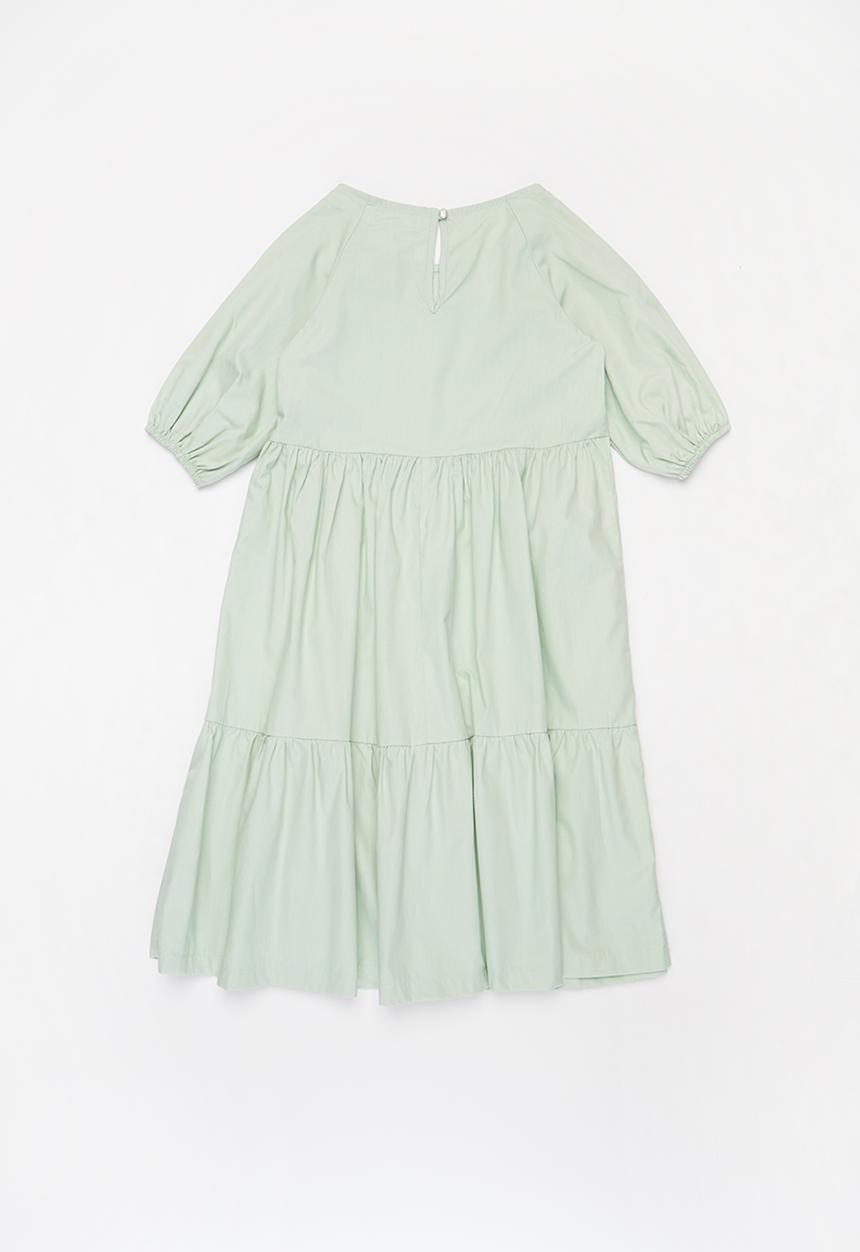 Superbalist - Girls puff sleeve tiered dress - green