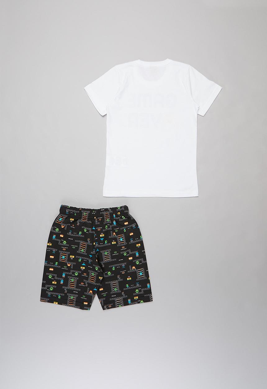 Bee Loop - Boys printed tee & sweat shorts set - multi 