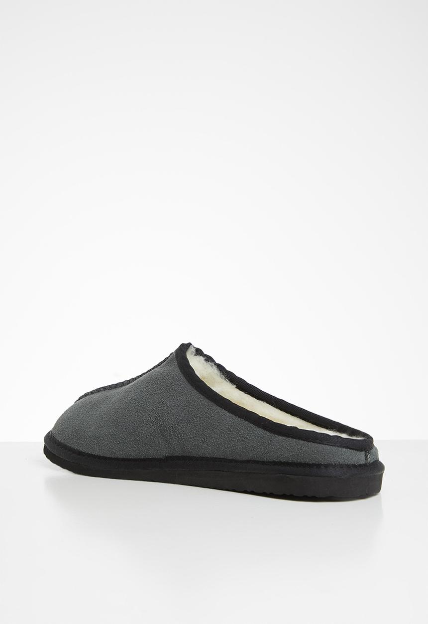 Karu - Clog suede wool inner slipper - dark grey