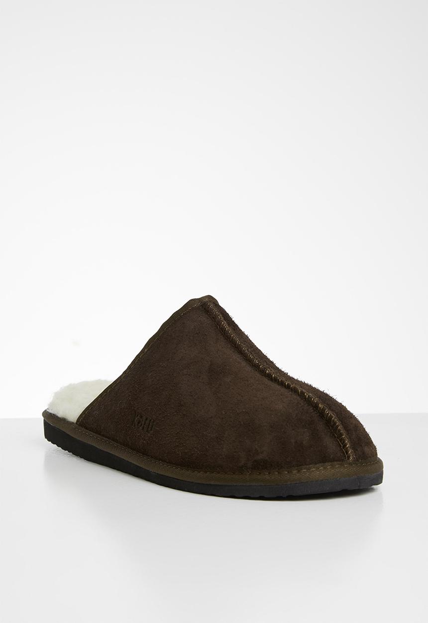 Karu - Mule suede wool inner slipper - brown 