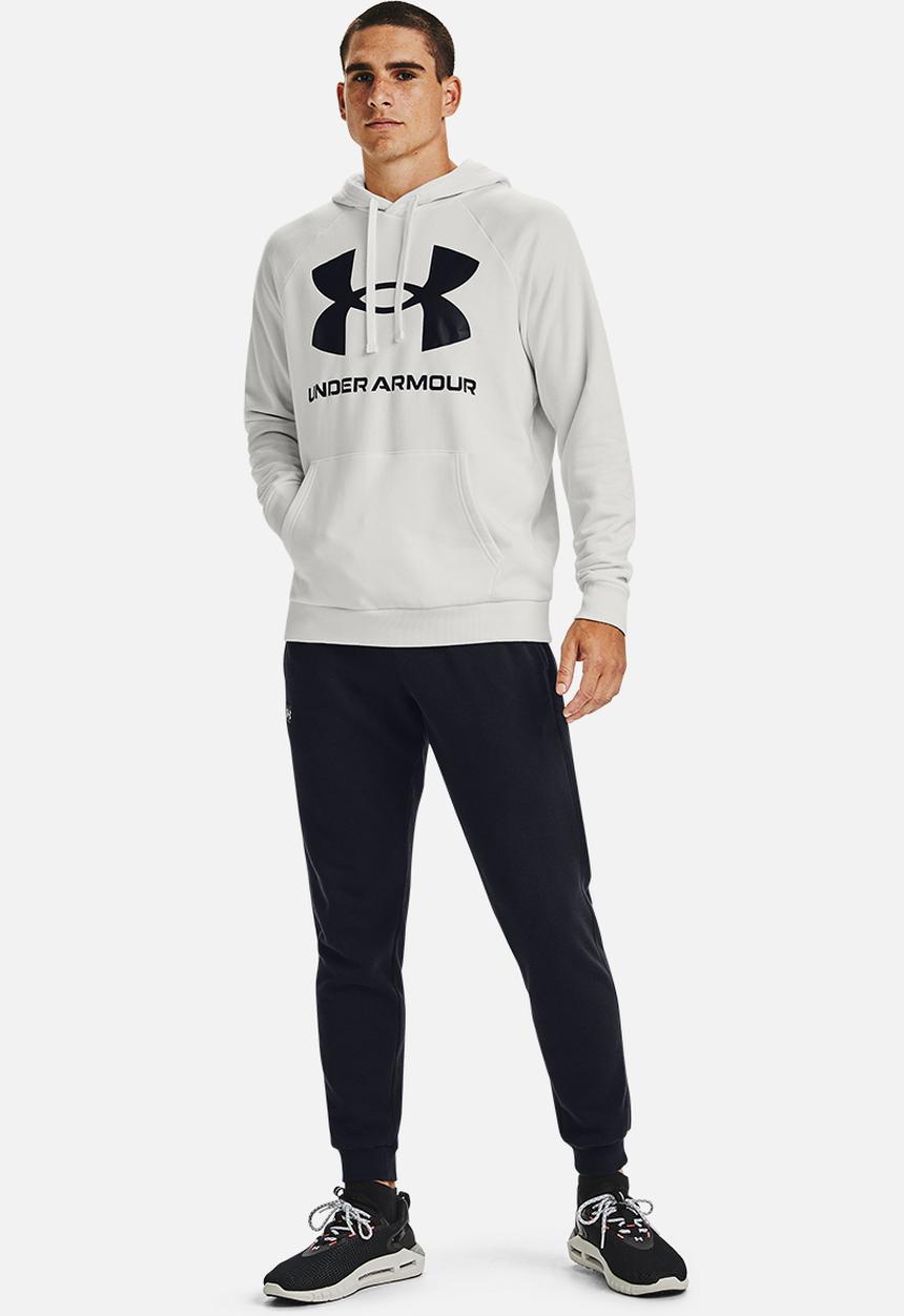 Under Armour - Ua rival fleece big logo hoodie - white