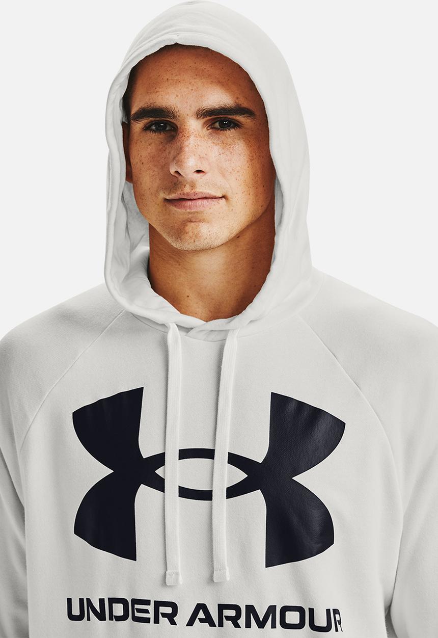 Under Armour - Ua rival fleece big logo hoodie - white