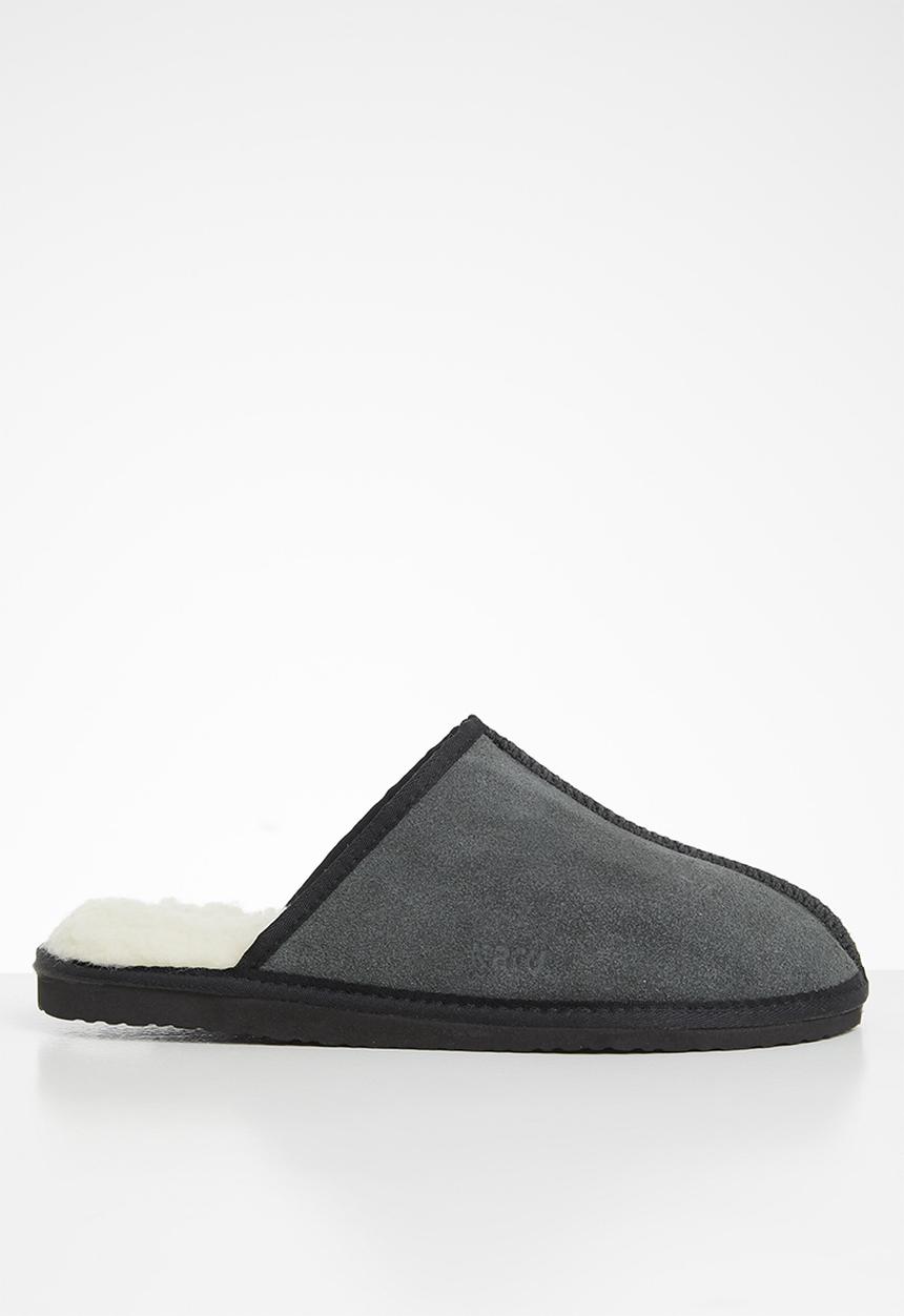 Karu - Mule suede wool inner slipper - dark grey