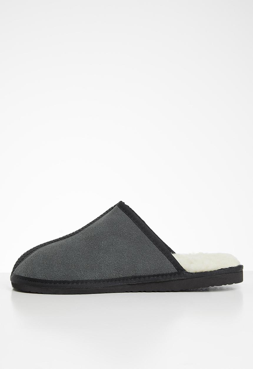 Karu - Mule suede wool inner slipper - dark grey