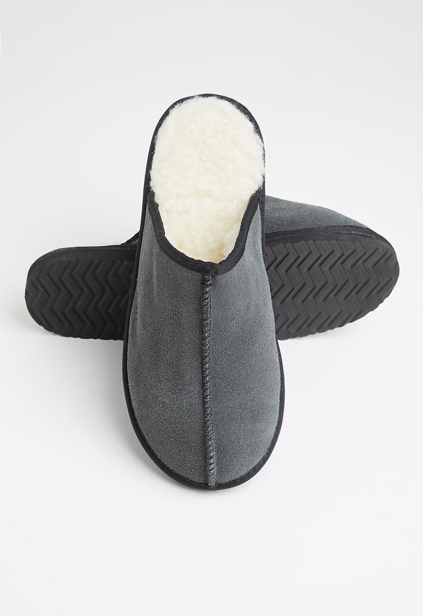 Karu - Mule suede wool inner slipper - dark grey