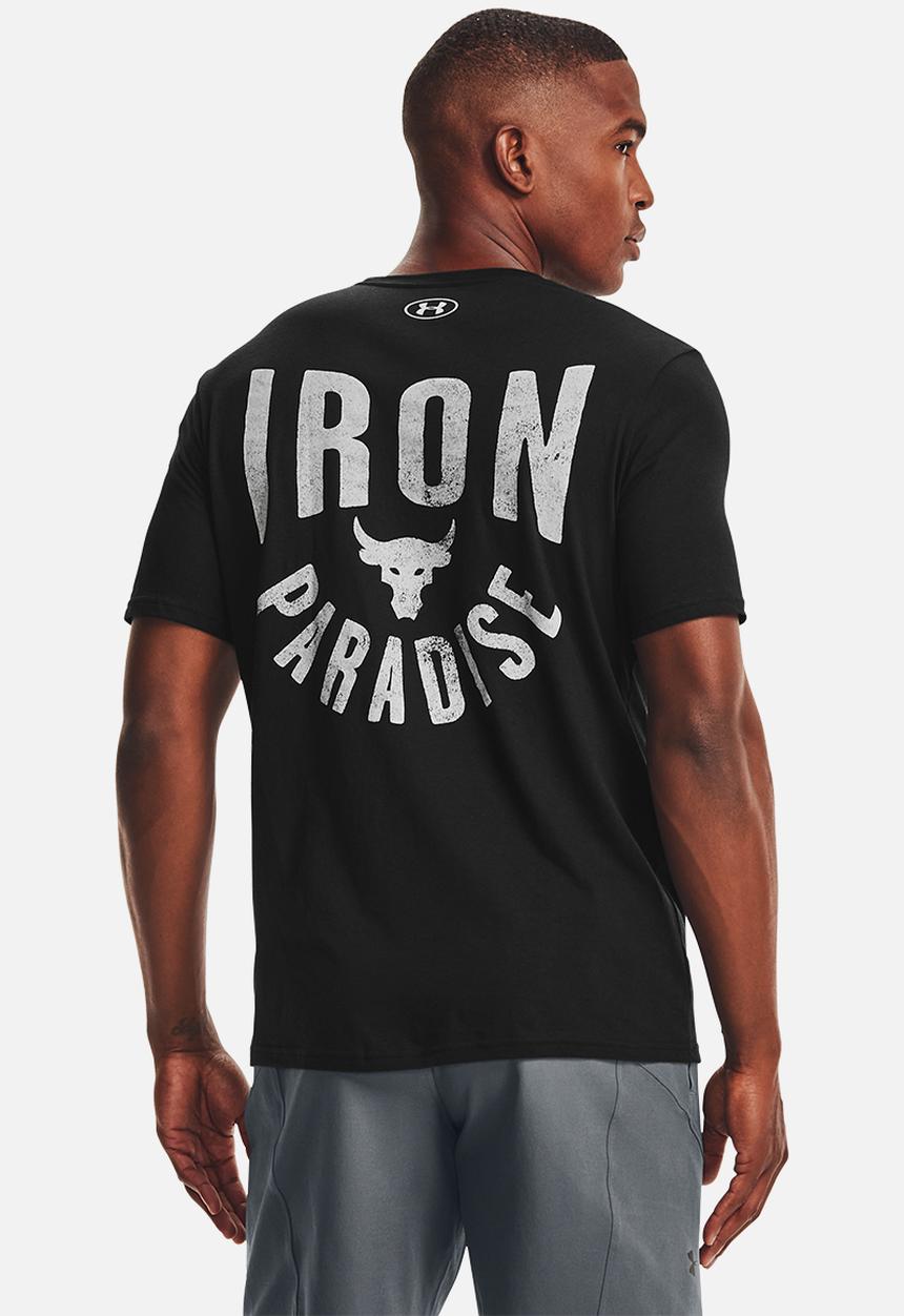 Under Armour - Ua project rock iron paradise short sleeve - black