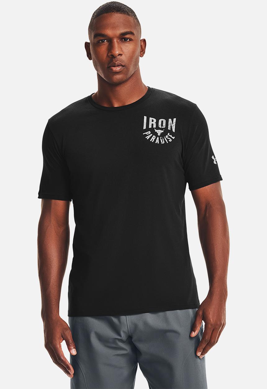 Under Armour - Ua project rock iron paradise short sleeve - black