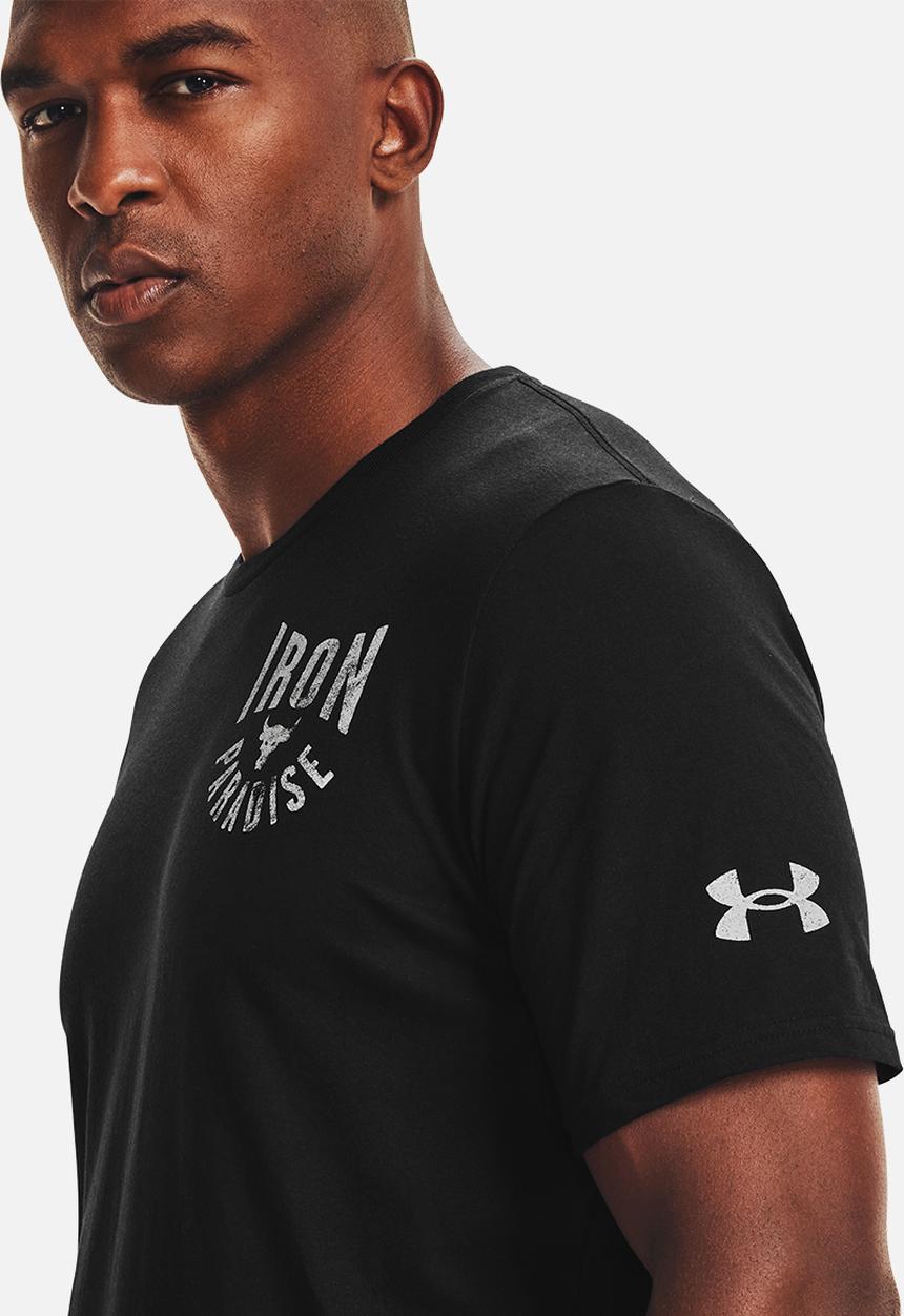 Under Armour - Ua project rock iron paradise short sleeve - black