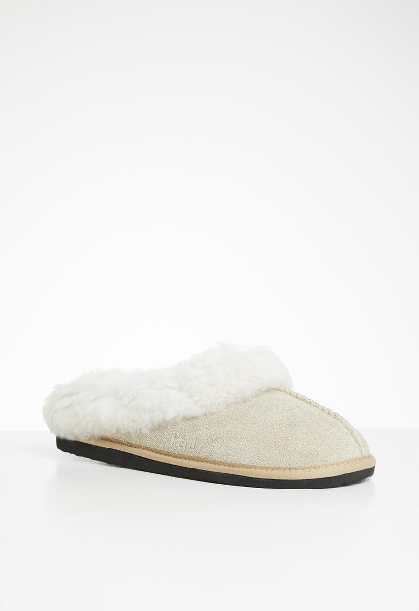 Karu - Sleek suede wool inner slipper - sand