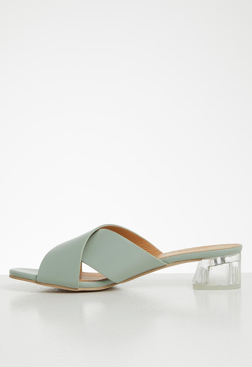Seduction - Criss-cross mule heel - sage