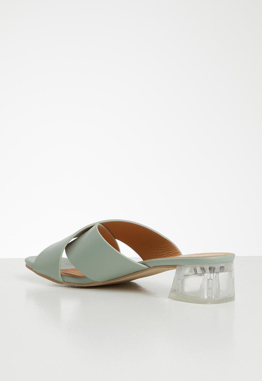 Seduction - Criss-cross mule heel - sage