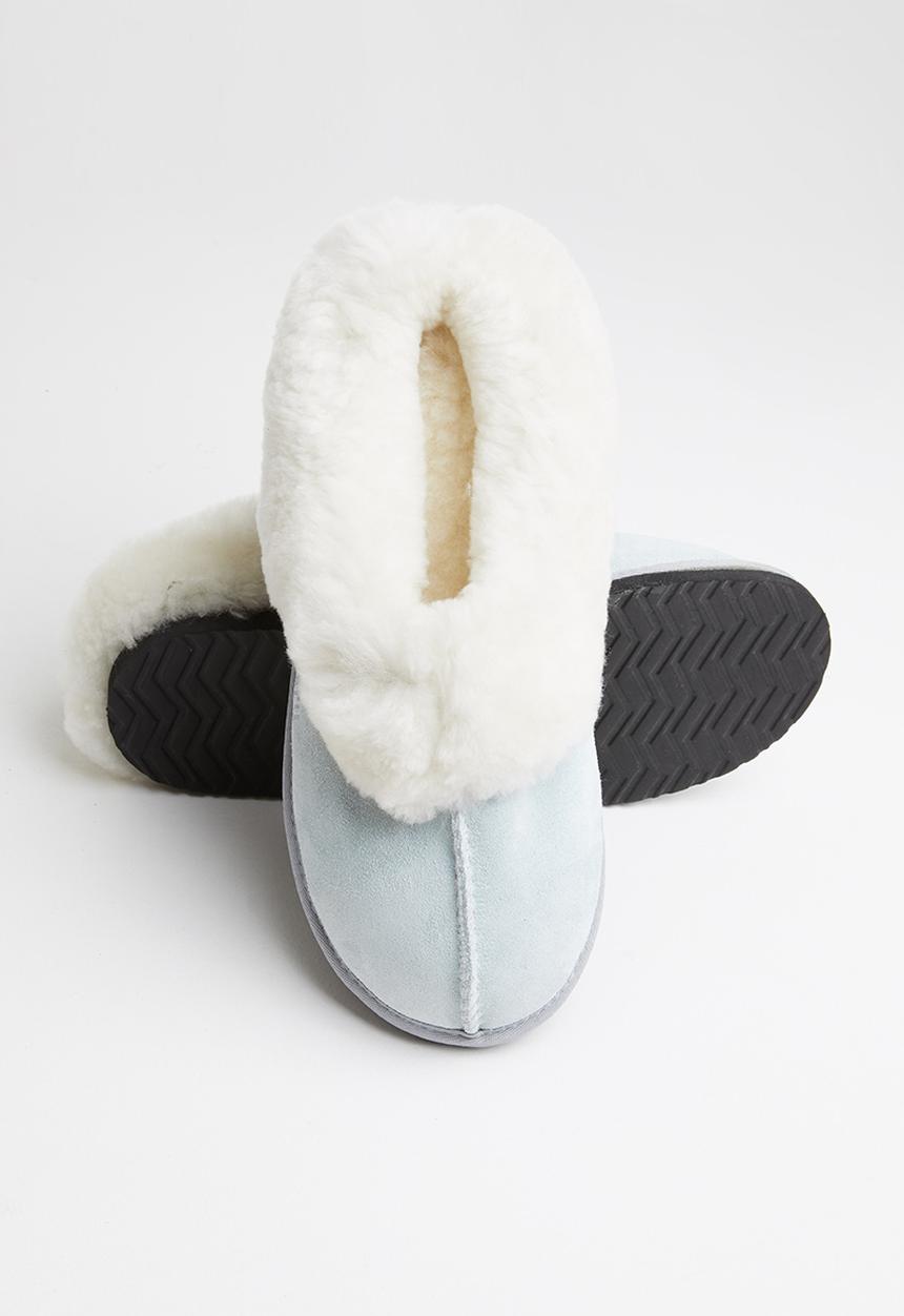 Karu - Sleek suede wool inner slipper - grey