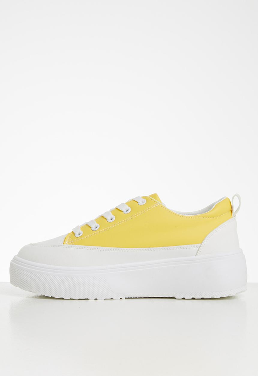 KANGOL - Sasa sneaker - white & yellow